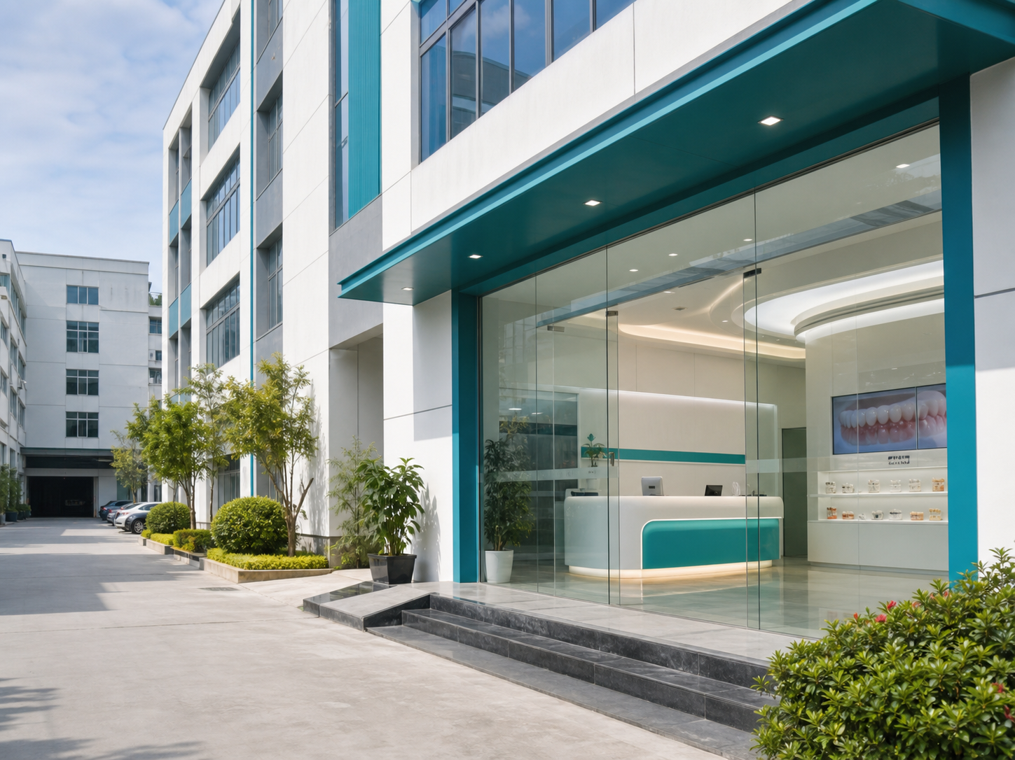 Modern Shenzhen Bao'an dental laboratory production base exterior
